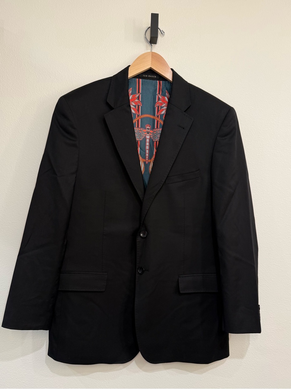 Ted Baker Black Blazer with Patterned Lining